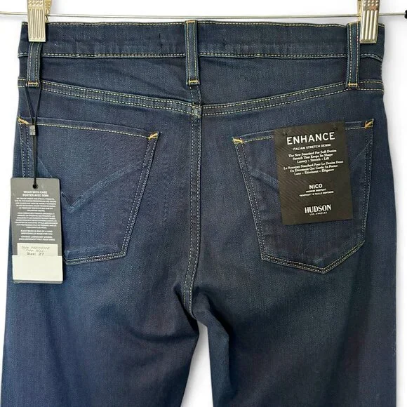 NWT! Hudson ‘Nico Midrise Bootcut’ Dark Wash Jeans - Picture 11 of 11